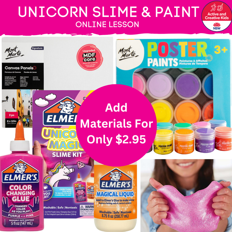 Unicorn Slime & Paint Online Lesson